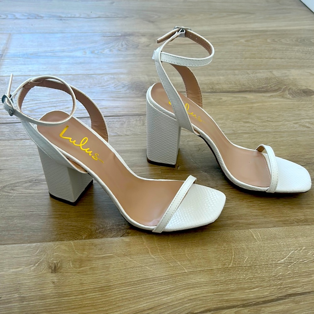 Lulus white heels
